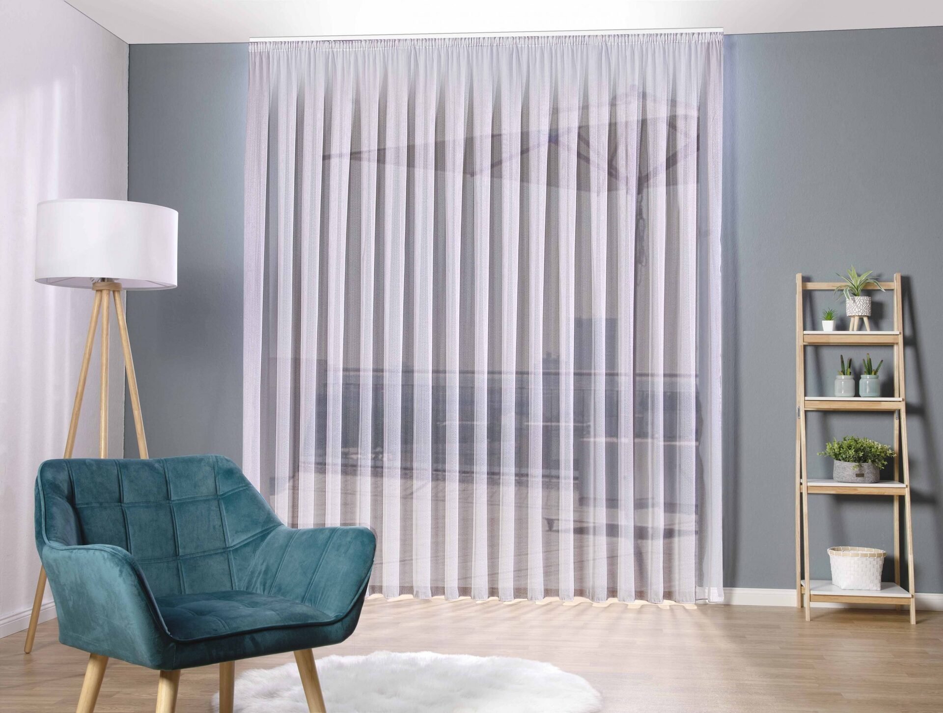 Gardine »Struktur« Grau | DecoHome