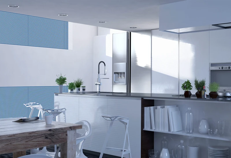 Modern White Architectural Home Kitchen Design