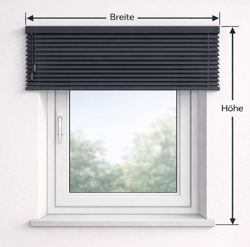 Jalousie abmessen – Messanleitung